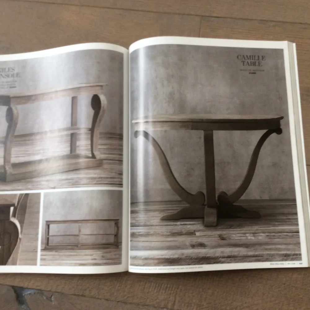 RH restoration hardware catalog table look book